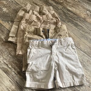 Lot of 4 pair of boys size 4T khaki shorts